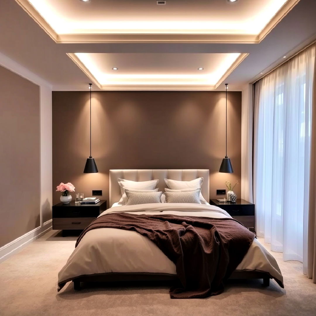 cove lighting to add soft glow - 40 Bedroom Lighting Ideas