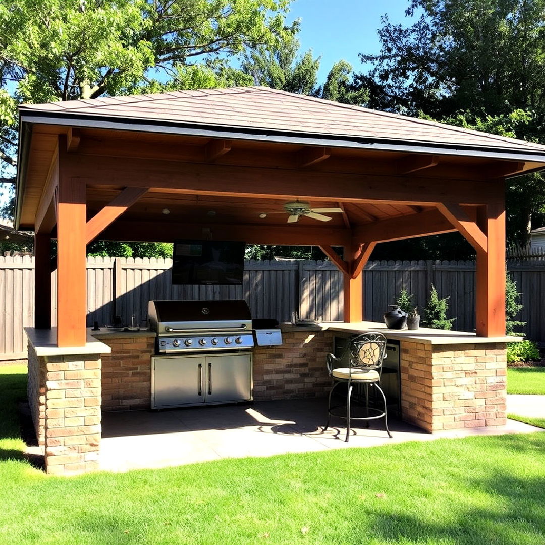 covered bbq pavilion ideas - 40 Bbq Area Ideas