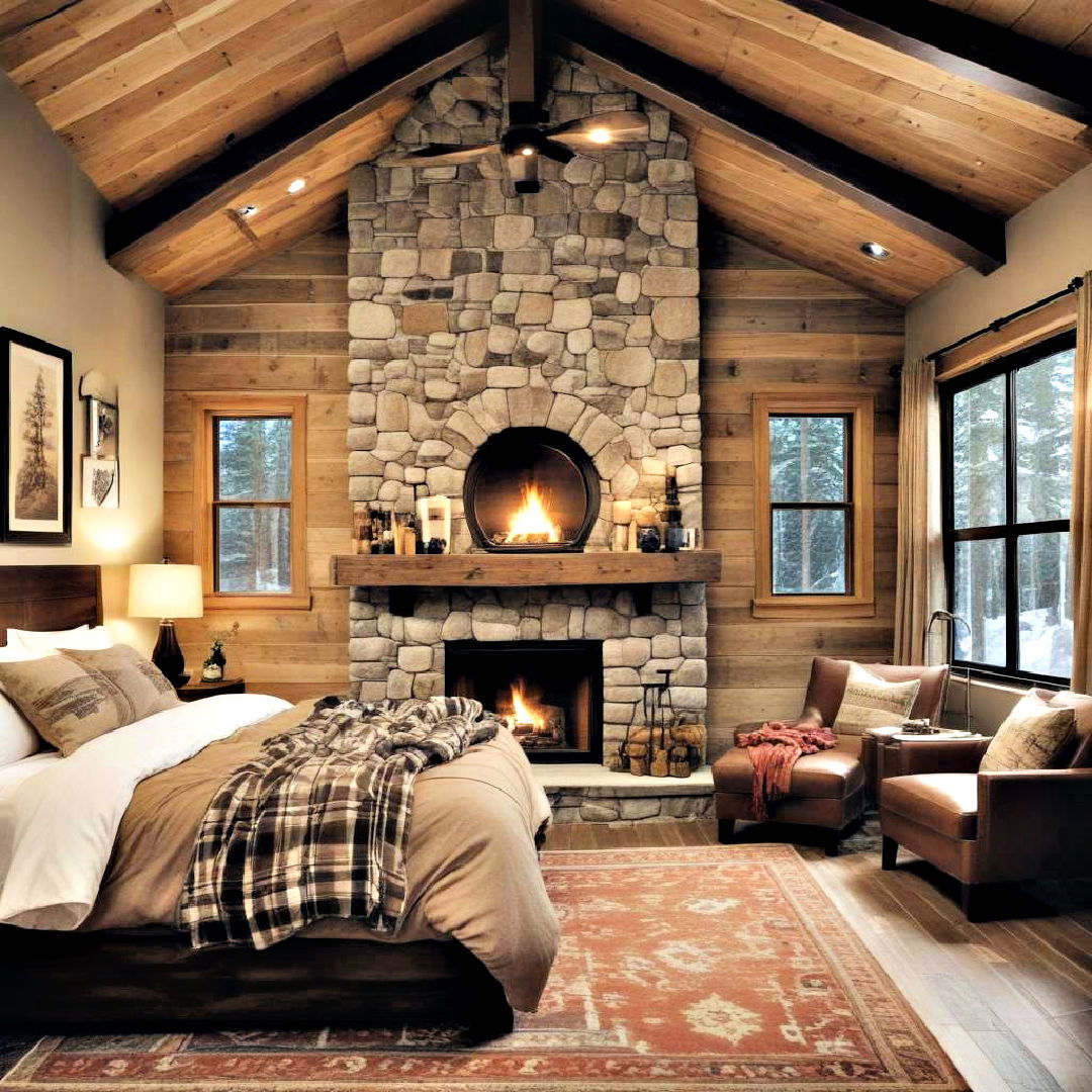 cozy cabin inspired bedroom - 40 Modern Bedroom Ideas