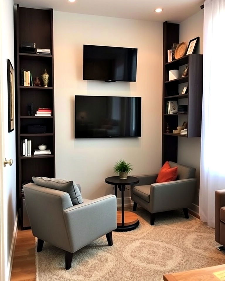 cozy corner setup for small home theater - 40 Small Home Theater Ideas