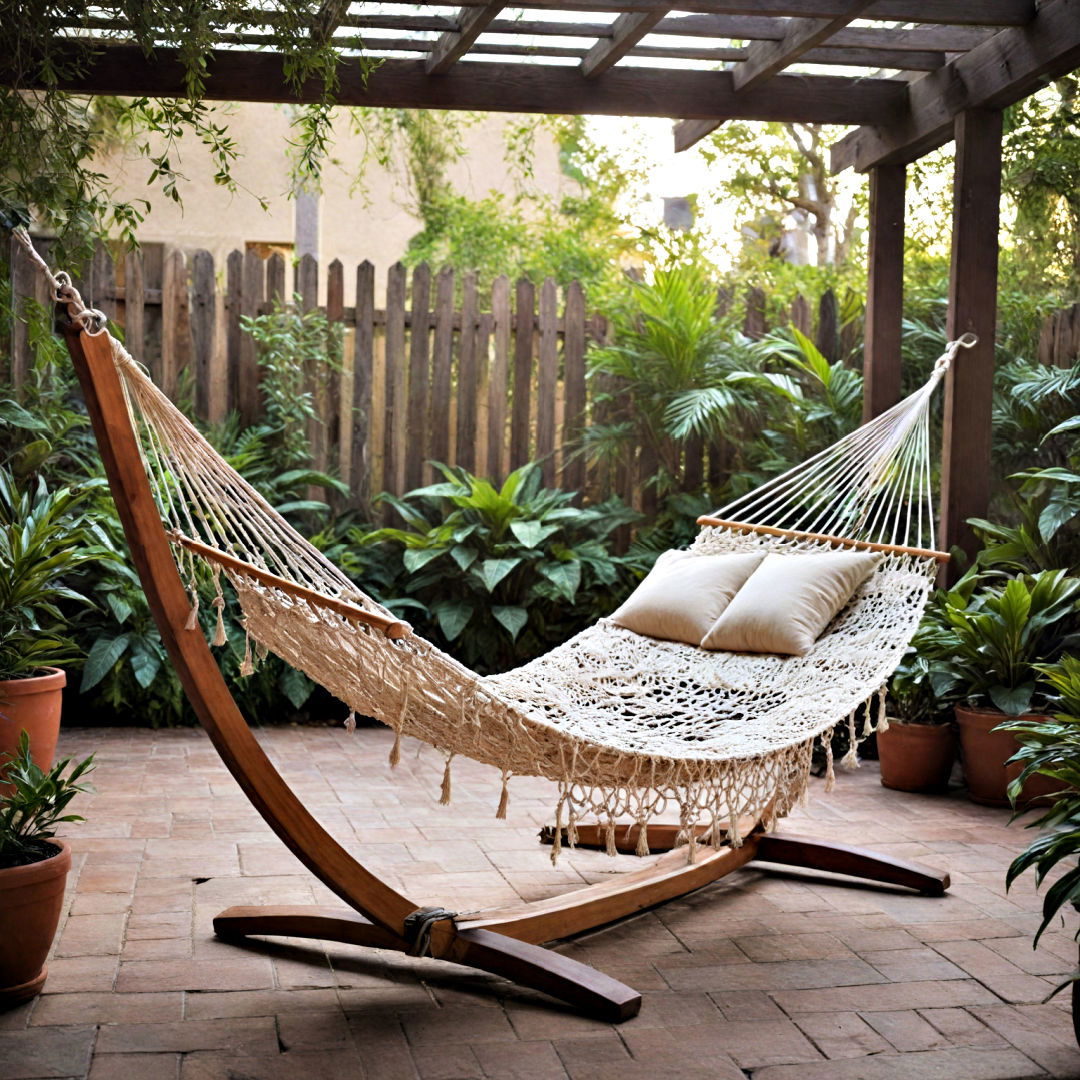 cozy hammock for patio - 25 Patio Furniture Ideas