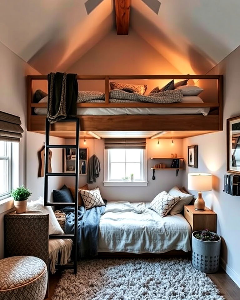 cozy loft teenage boy bedroom - 40 Teenage Boy Bedroom Ideas
