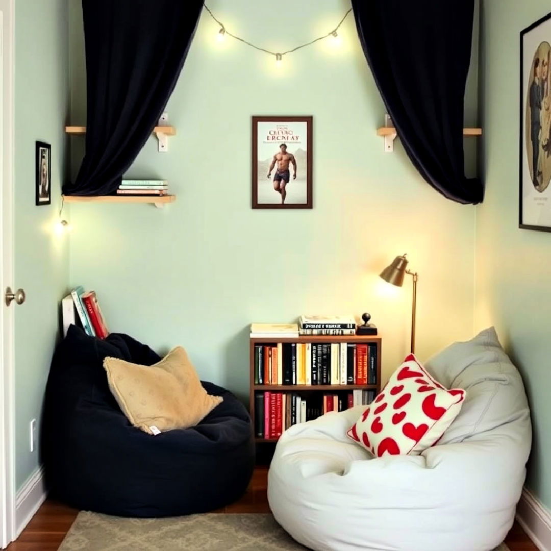 cozy reading nook for teen hangout room - 40 Teen Hangout Room Ideas