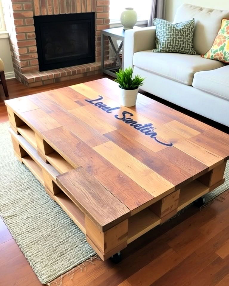 cozy rustic pallet coffee table - 40 Pallet Furniture Ideas