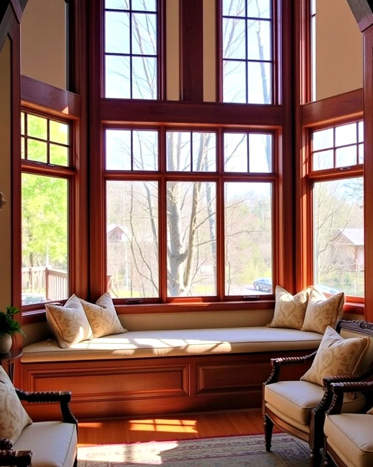 cozy window seat for craftsman living room - 30 Craftsman Living Room Ideas