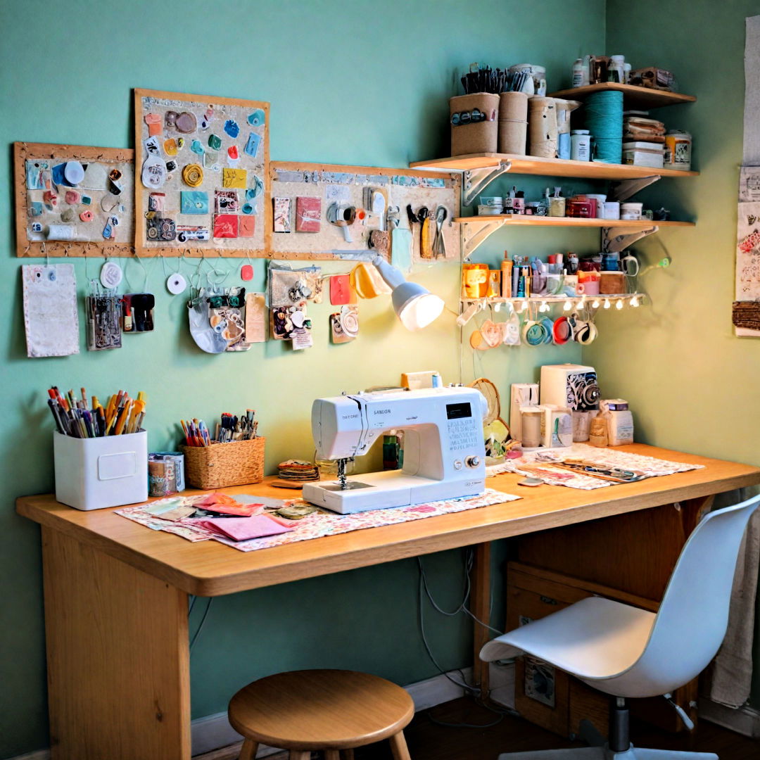 craft room with sewing station - 25 Craft Room Ideas