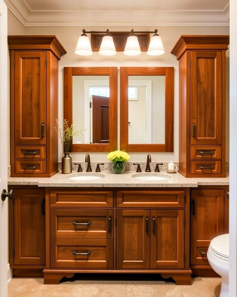 craftsman bathroom with custom vanity - 30 Craftsman Bathroom Ideas