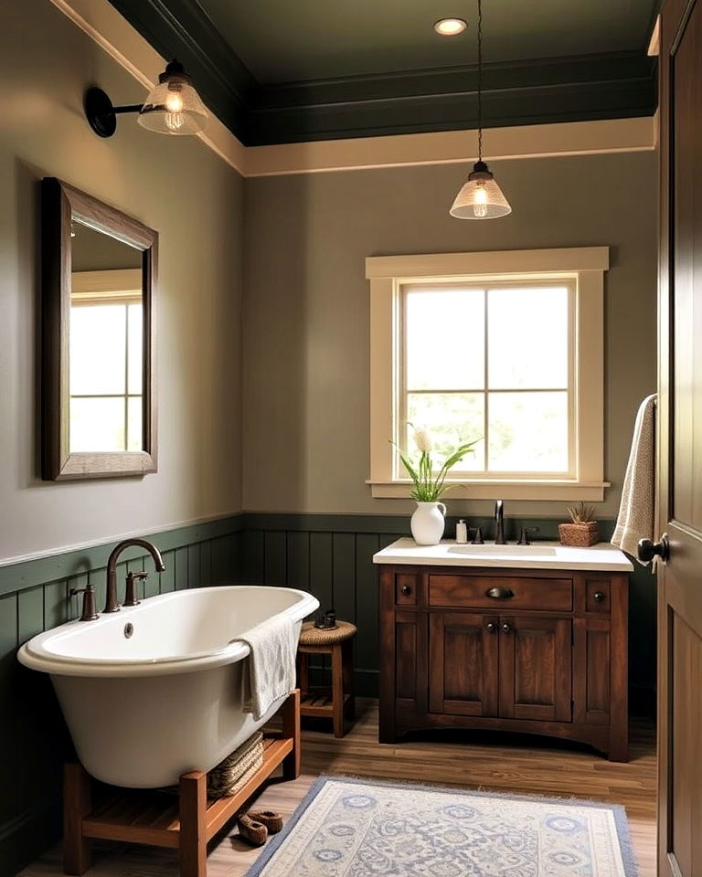 craftsman color palettes for bathroom - 30 Craftsman Bathroom Ideas