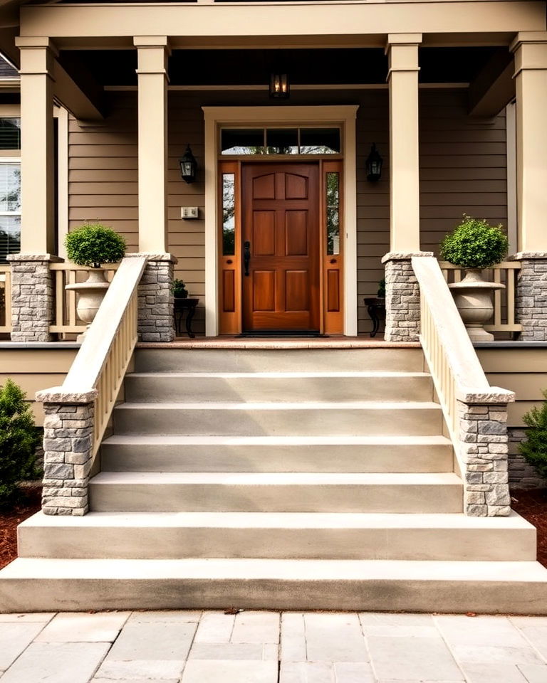 craftsman exterior with wide front steps - 40 Craftsman Style House Exterior Ideas