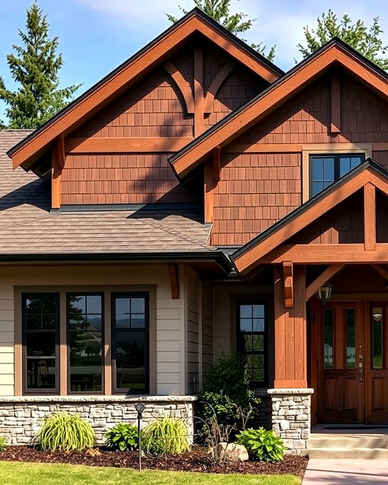 craftsman home with low pitched rooflines - 40 Craftsman Style House Exterior Ideas