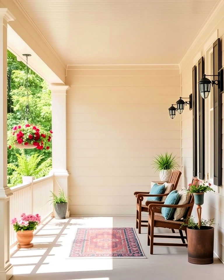 creamy beige paint for porch - 20 Porch Paint Colors
