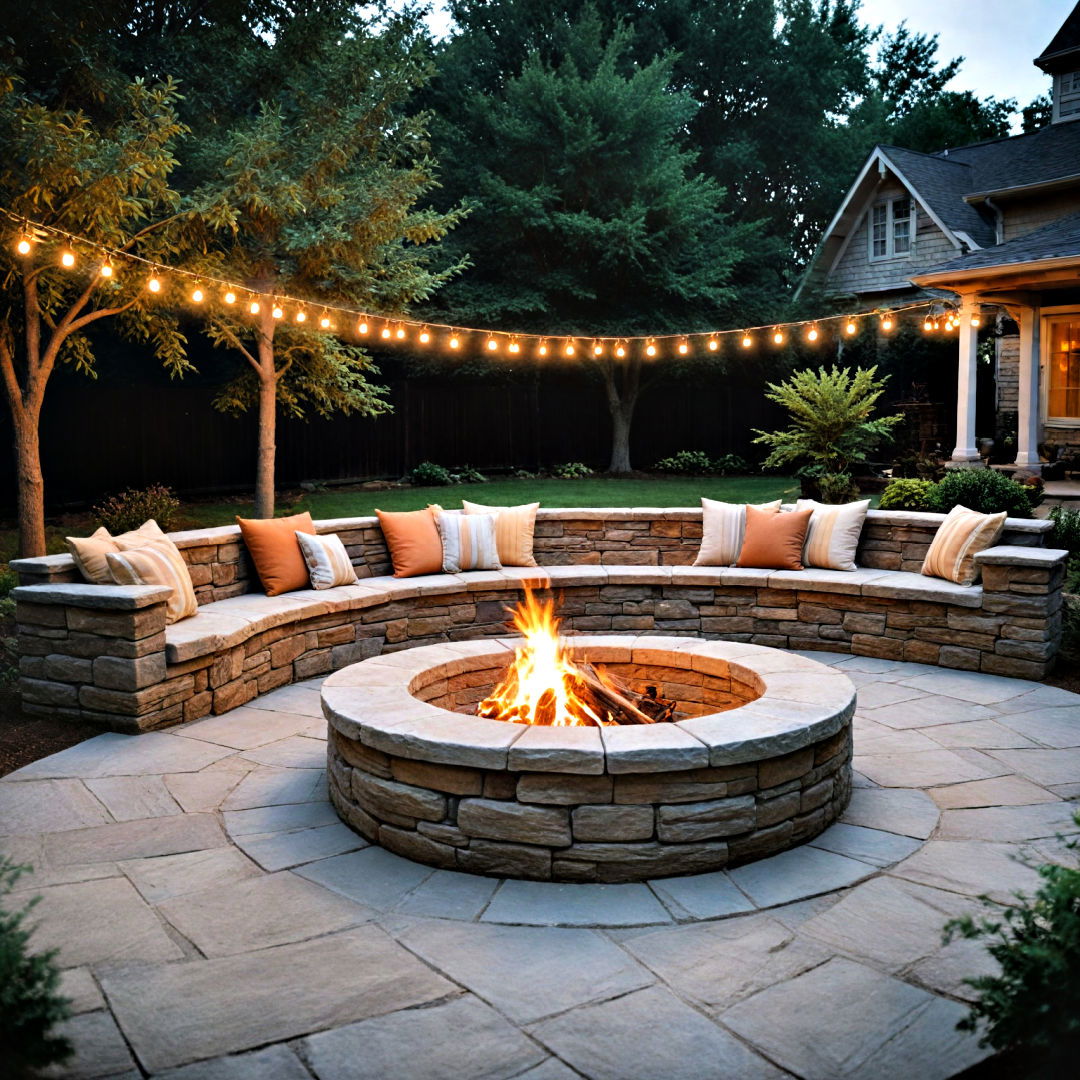 create a cozy outdoor gathering spot with a fire pit - 40 Hardscaping Ideas