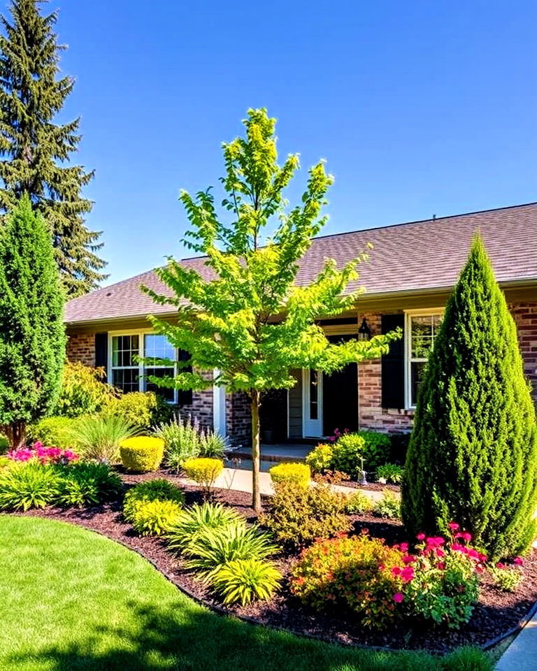 create a focal point with landscaping - 40 Curb Appeal Inspiration for Ranch Homes