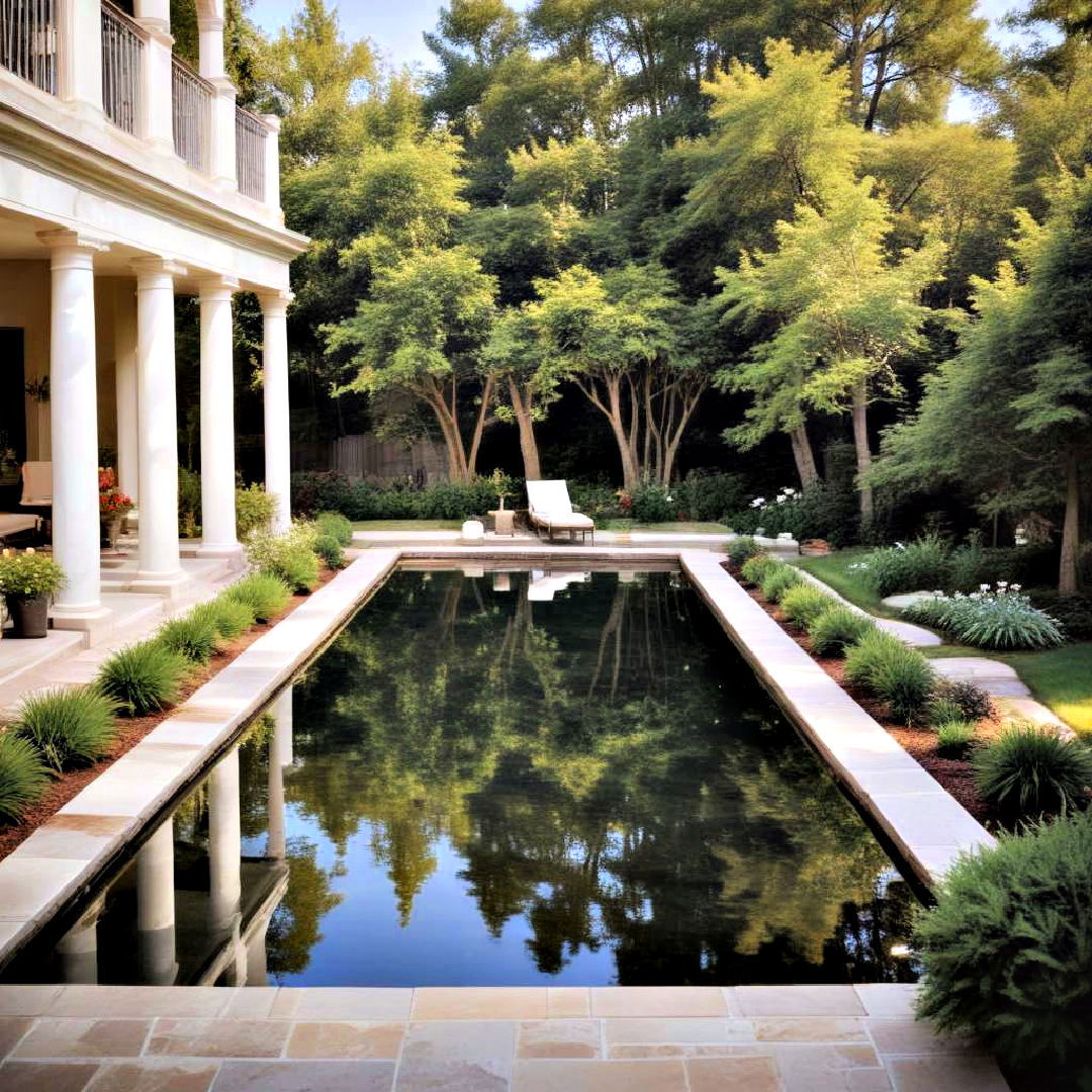create a mirror like effect with reflecting pool - 40 Backyard Pool Ideas