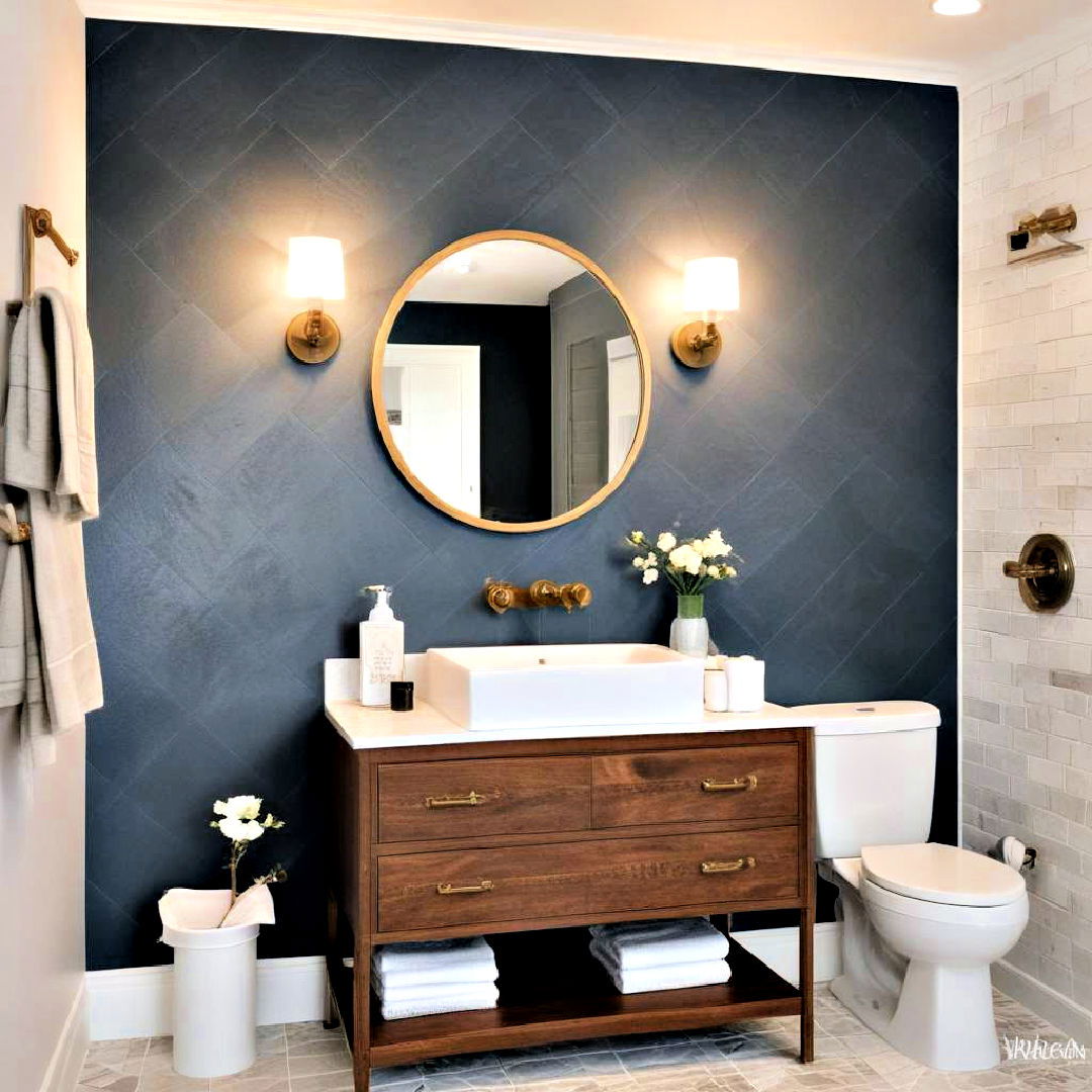 create an accent wall - 40 Bathroom Decor Ideas