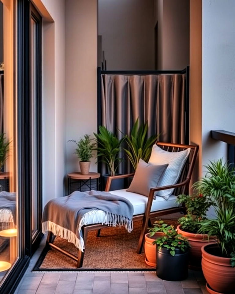 create cozy outdoor reading nook - 20 Penthouse Balcony Ideas