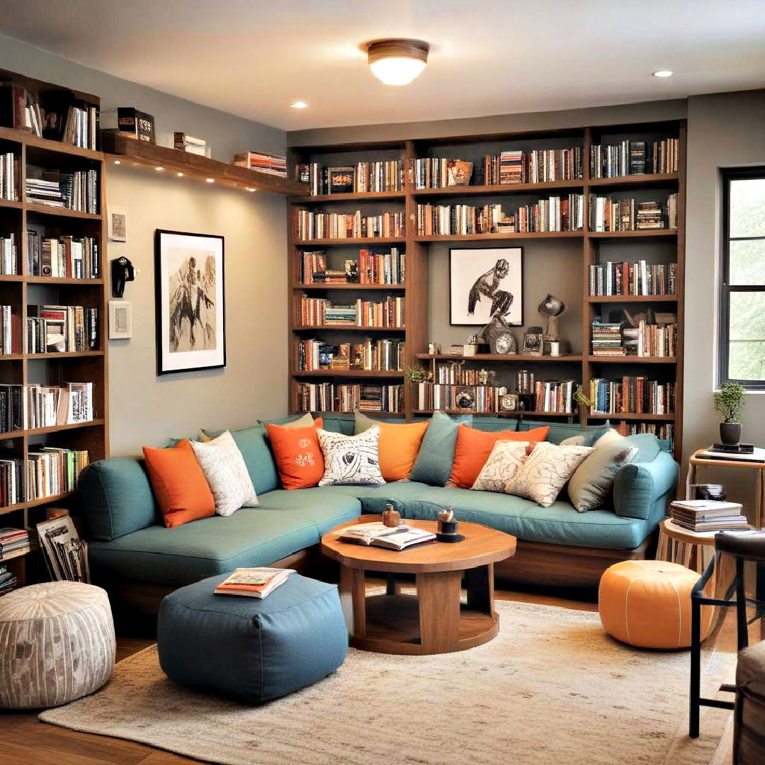 create cozy reading and gaming nook - 25 Basement Game Room Ideas