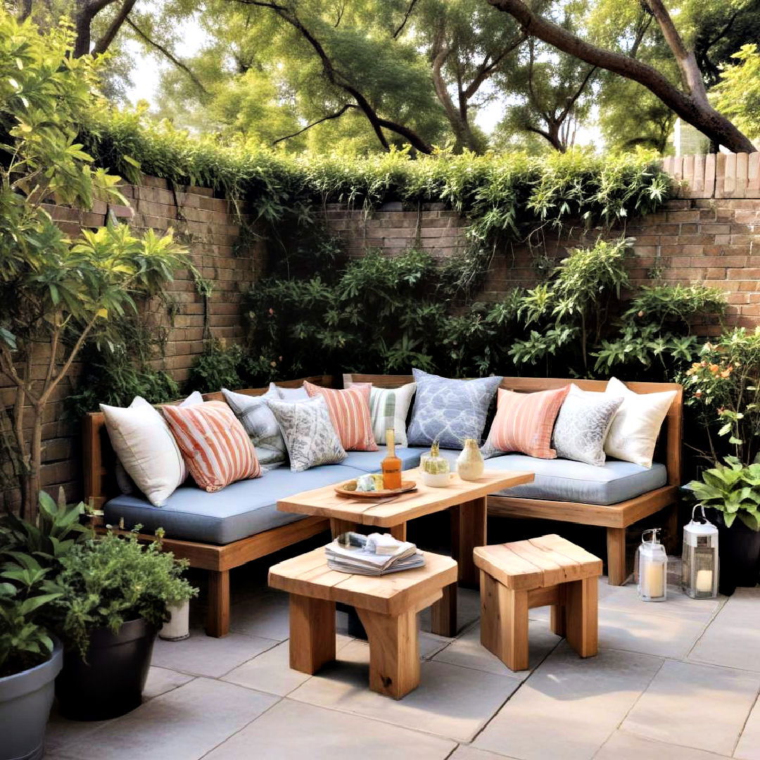 create cozy seating area - 40 Small Backyard Landscaping Ideas