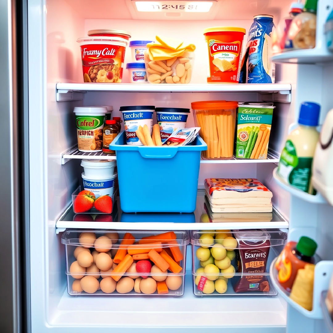 create dedicated snack zone - 20 Refrigerator Organization Ideas