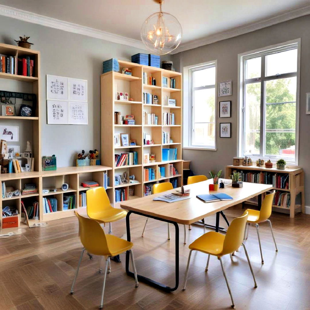 create flexible learning space - 25 Homeschool Room Ideas