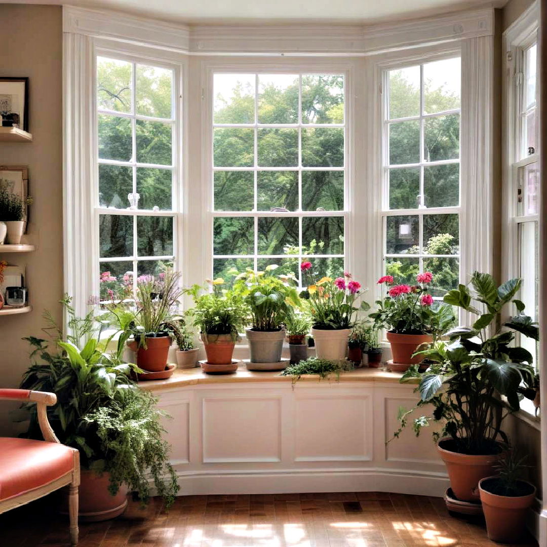 create indoor garden - 40 Bay Window Ideas