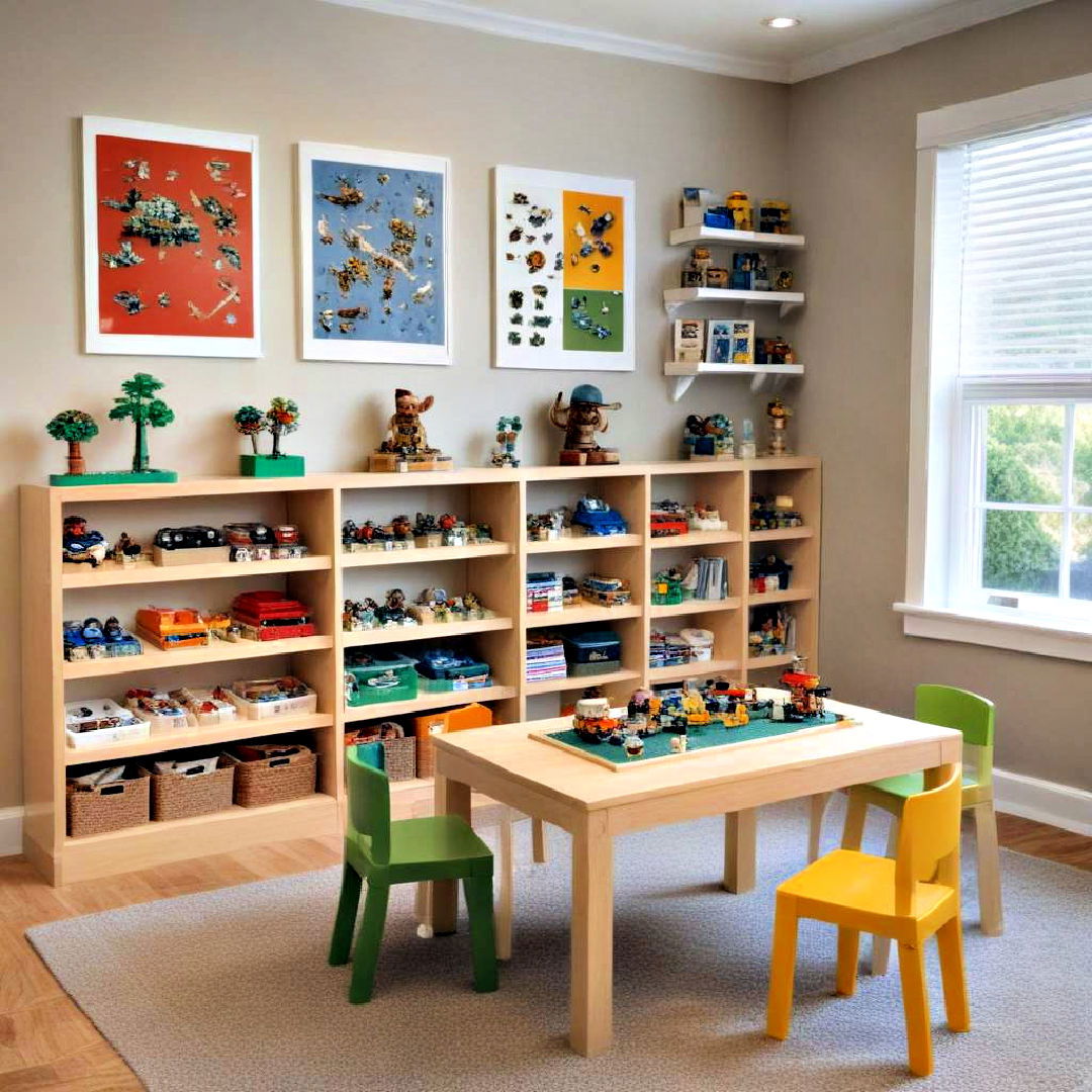 create lego display and play area - 40 Boys Room Ideas