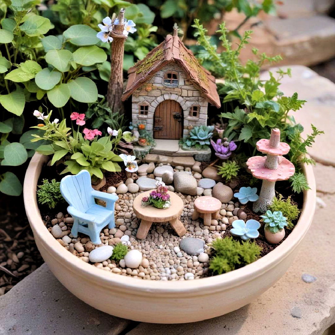create mini fairy garden - 40 Small Patio Ideas on a Budget