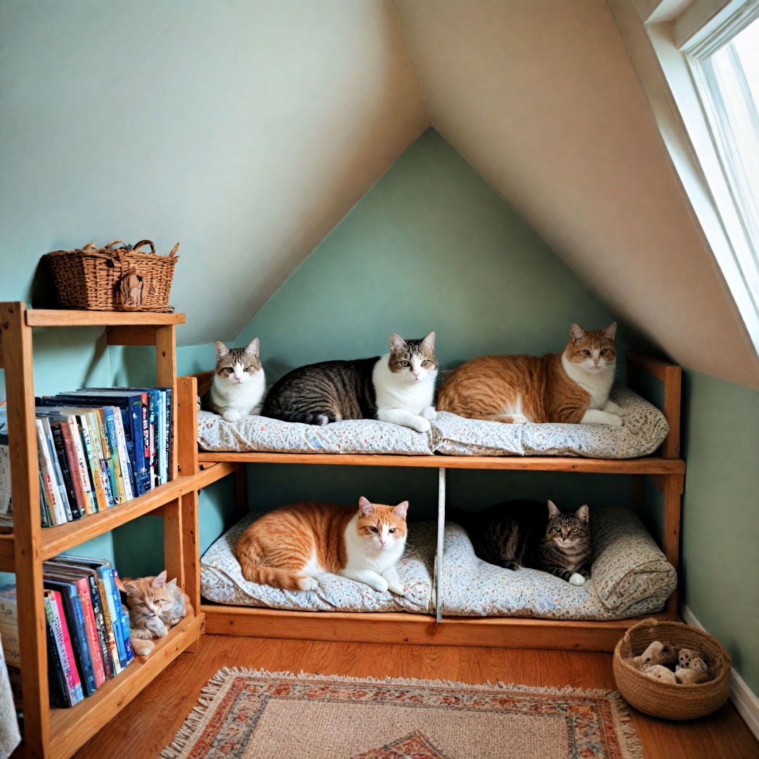 create pet corner for your furry friends - 30 Low Ceiling Small Attic Room Ideas