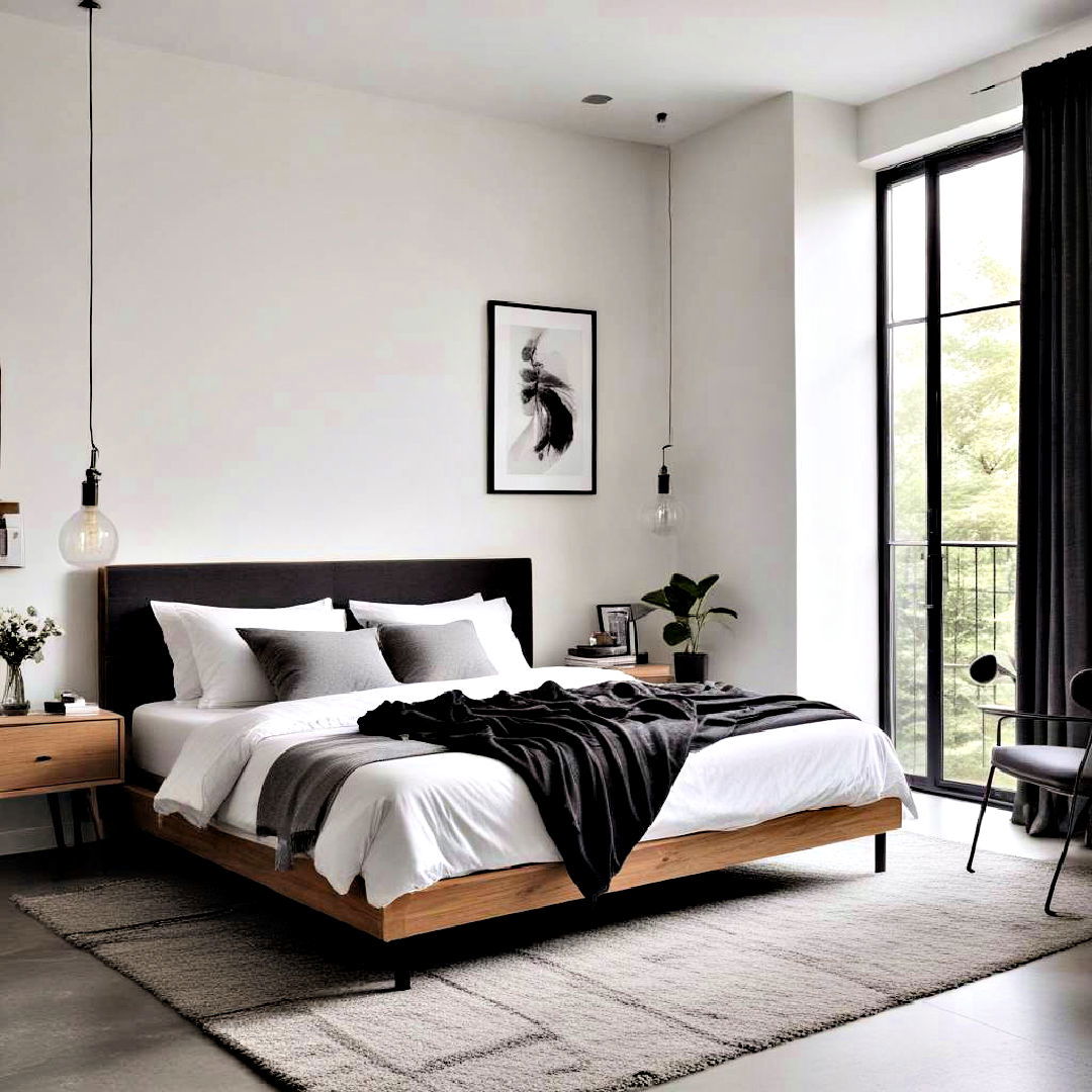 create sleek monochrome bedroom - 40 Modern Bedroom Ideas