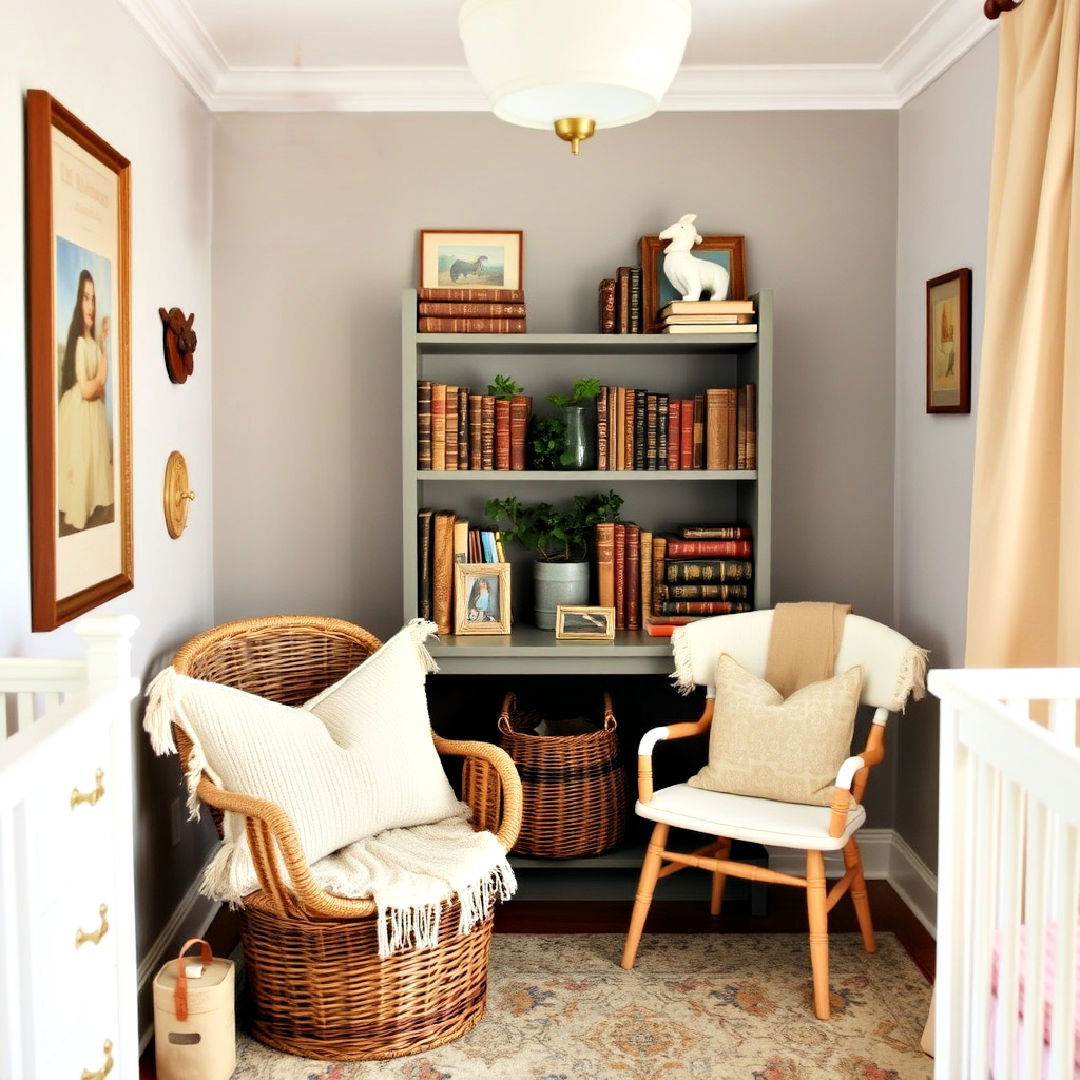 create vintage book nook - 25 Vintage Nursery Ideas
