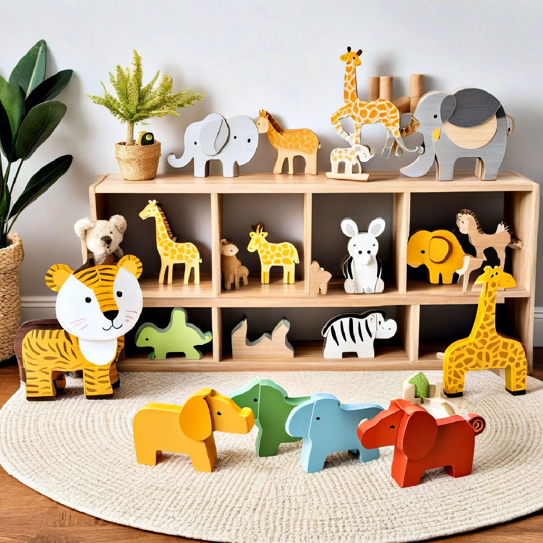 create wooden safari animal puzzles - 25 Safari Nursery Decor Ideas