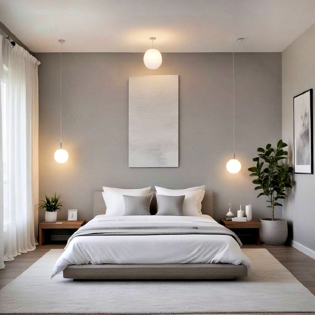 create zen inspired retreat - 40 Grey and White Bedroom Ideas
