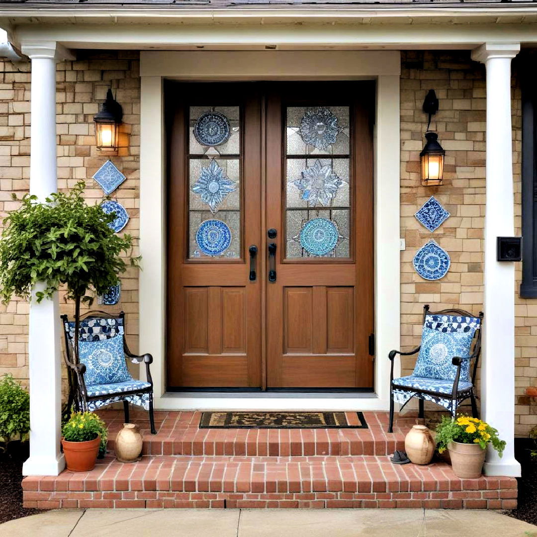 creative outdoor art - 40 Small Front Porch Ideas