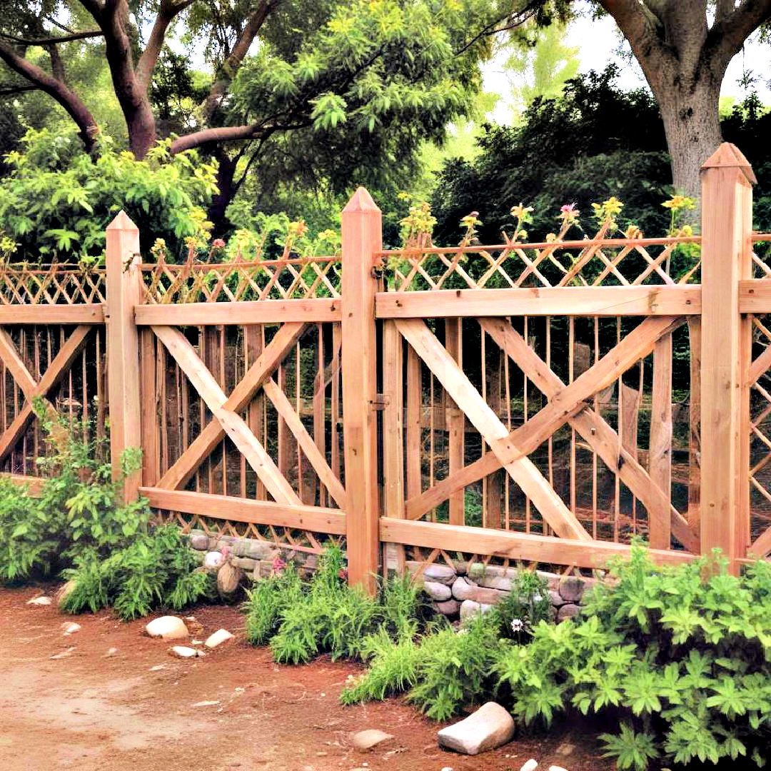 crossbuck fence made from wood - 40 Garden Fence Ideas