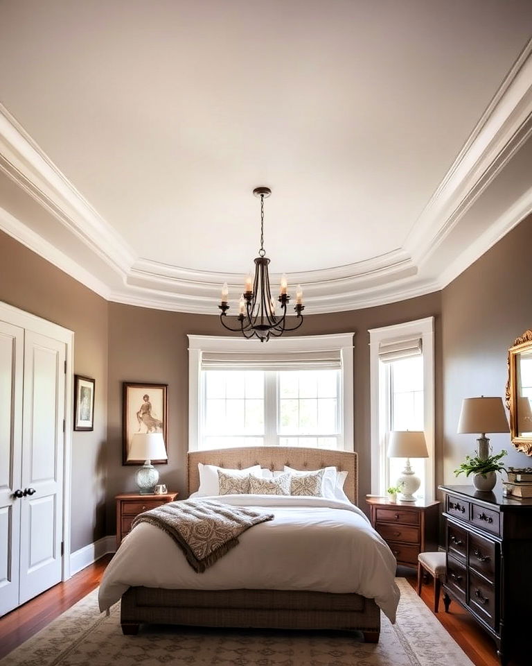crown molding for cohesive look - 20 Barrel Ceiling Ideas