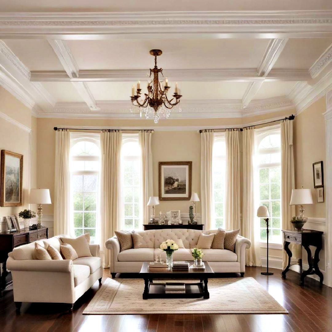 crown molding for traditional living room - 25 Traditional Living Room Ideas