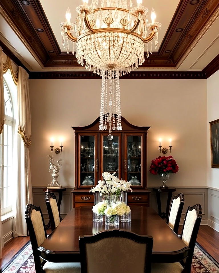 crystal chandeliers for victorian dining room - 25 Victorian Dining Room Ideas