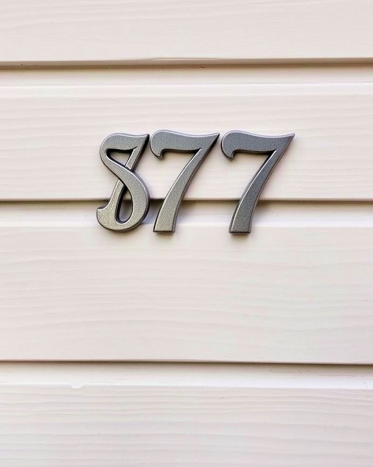 cursive script house numbers - 40 House Number Ideas