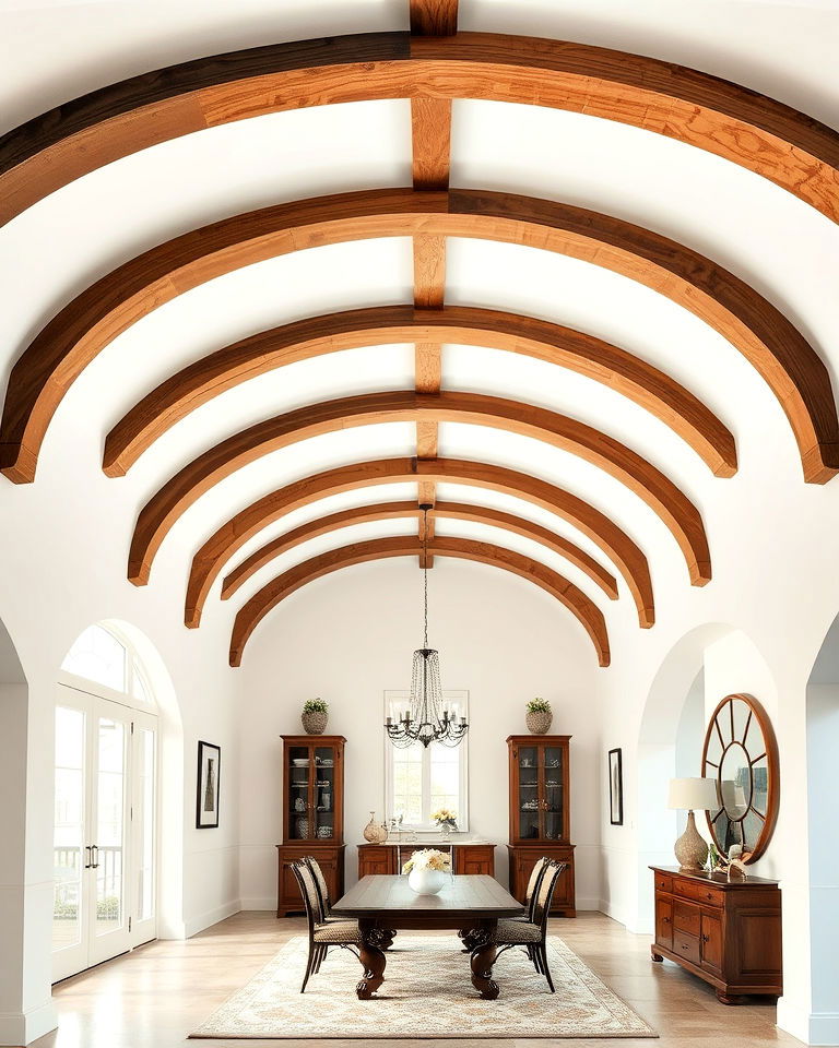 curved beams for vaulted ceiling - 40 Vaulted Ceiling Ideas