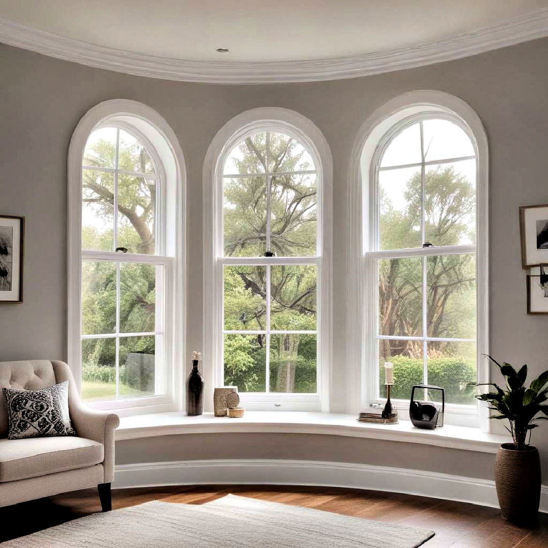 curved window trim for soft touch - 25 Modern Window Trim Ideas