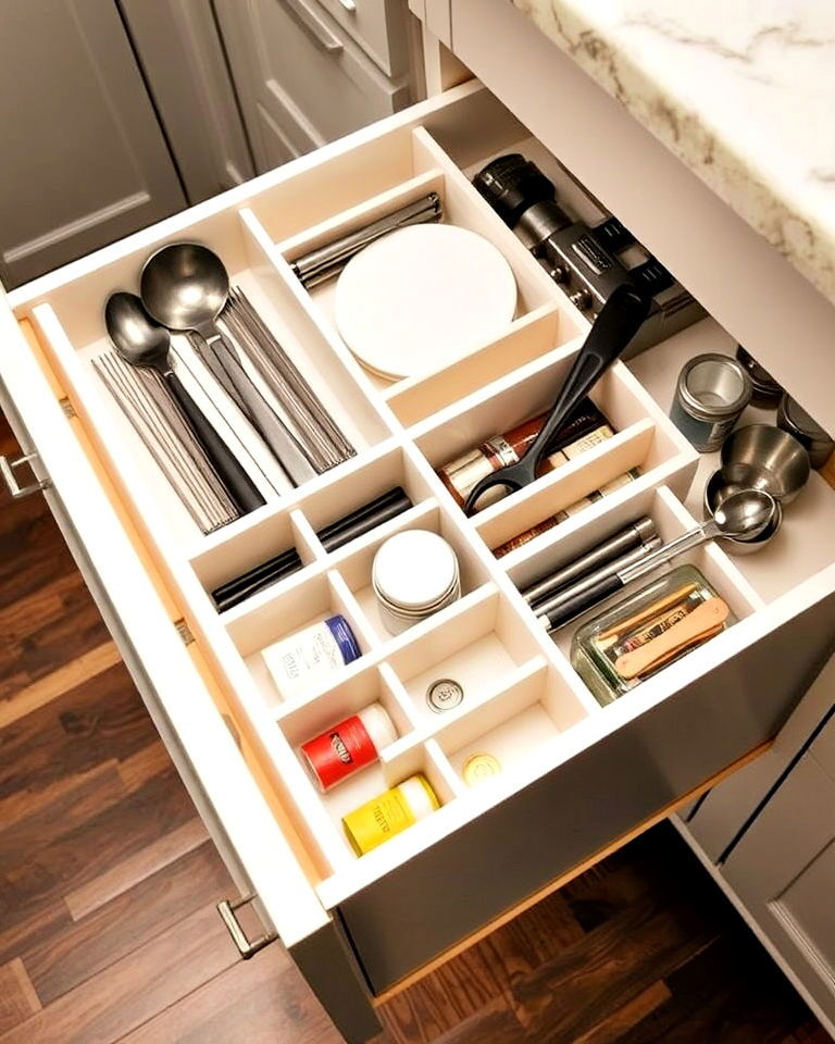 custom drawer organizers for dream kitchen - 25 Dream Kitchen Ideas