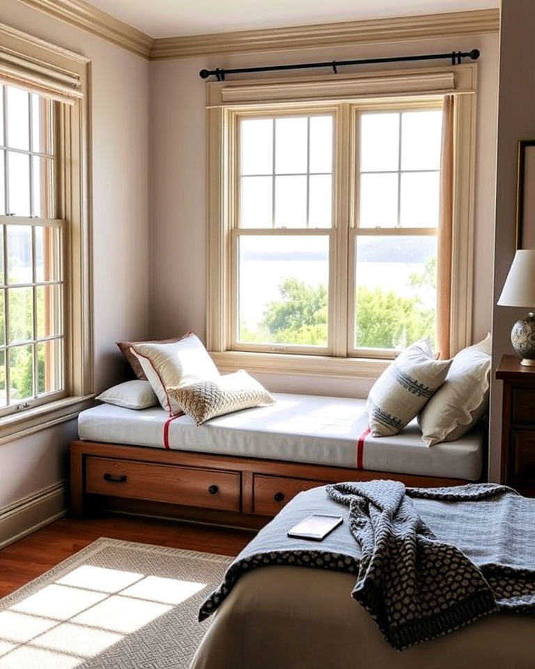 custom fit window seat bed nook - 15 Bed Nook Ideas