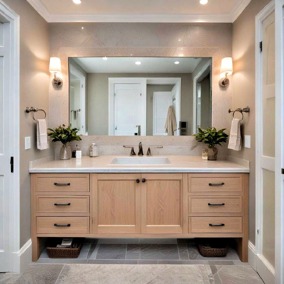 custom made built in vanity - 40 Bathroom Vanity Ideas