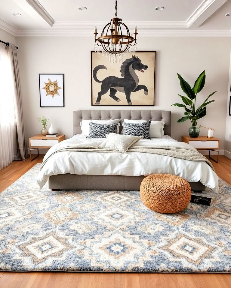 custom made rug ideas - 30 Bedroom Rug Ideas