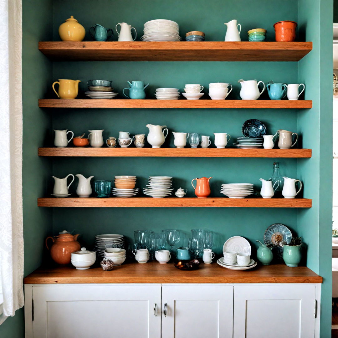custom shelving as a stylish showcase - 40 Dining Room Decor Ideas