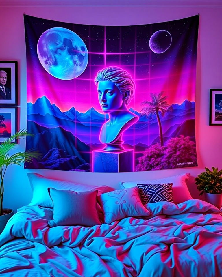 custom vaporwave inspired artwork - 20 Vaporwave Room Ideas