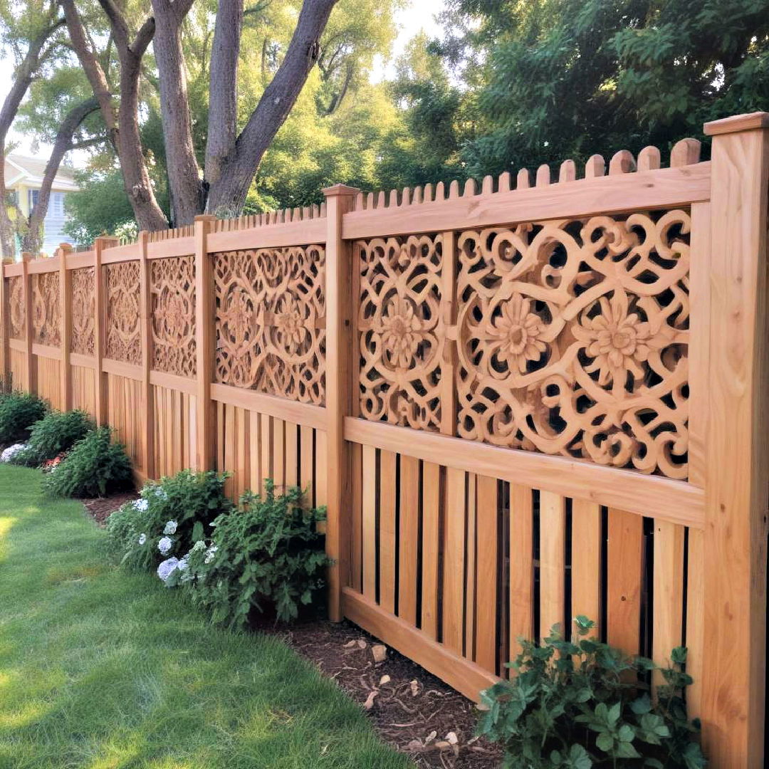 custom wooden fence with decorative cutouts - 25 Decorative Fence Ideas