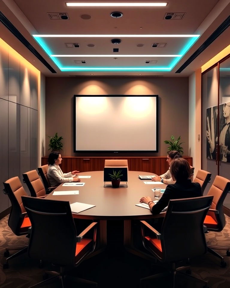 customizable lighting system for conference room - 25 Conference Room Design Ideas and Inspiration