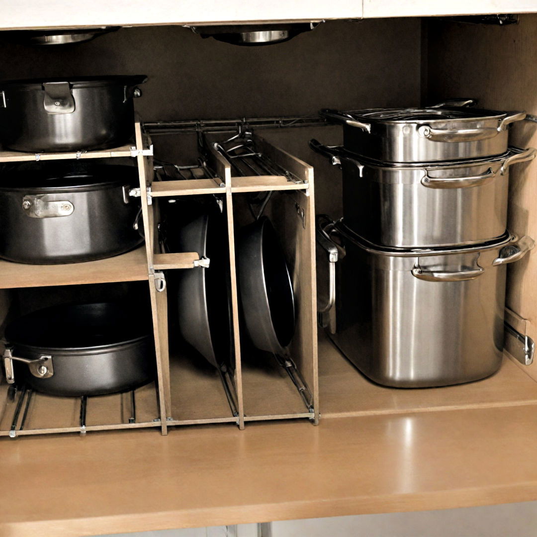 customize cookware storage organization - 40 Kitchen Organization Ideas