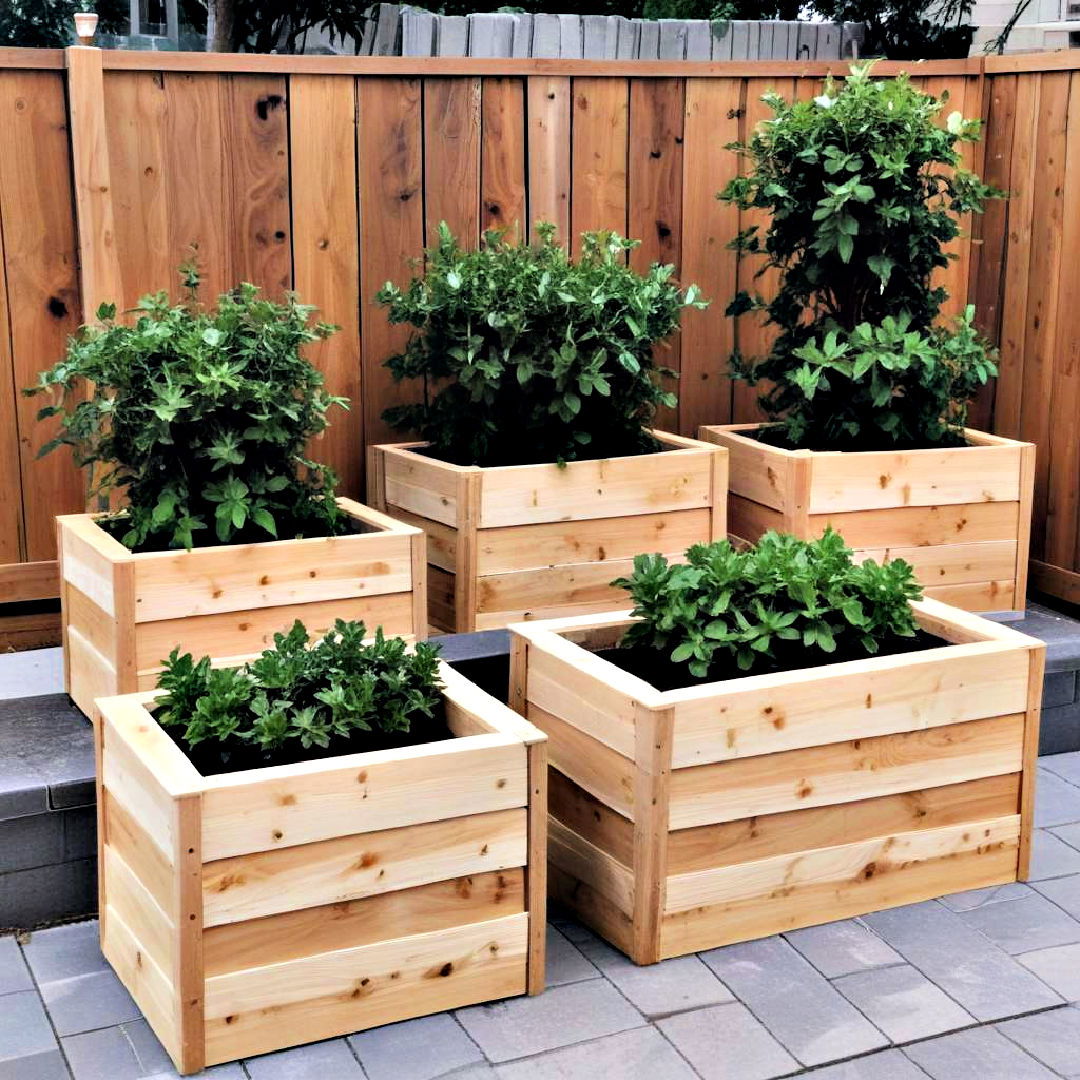 customize planter boxes for backyard - 40 Small Backyard Ideas